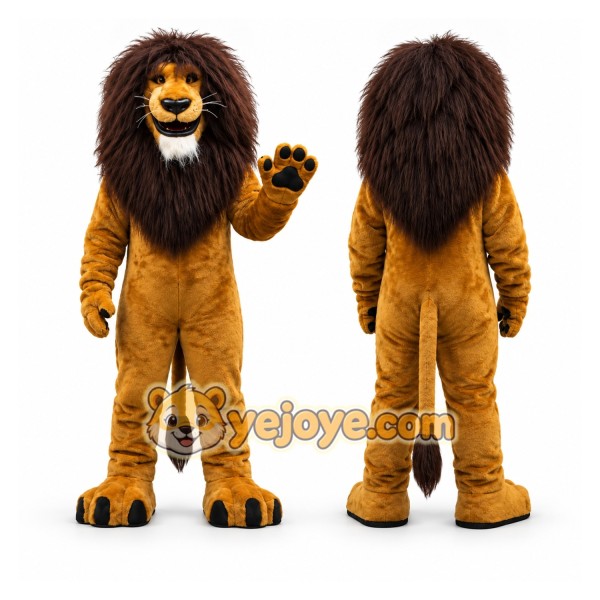 Brown Lion Mascot Costume