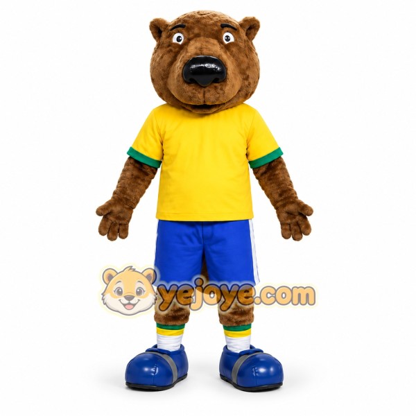 Yellow Shirt Beaver Mascot Costume