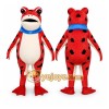 Red Frog Mascot Costume
