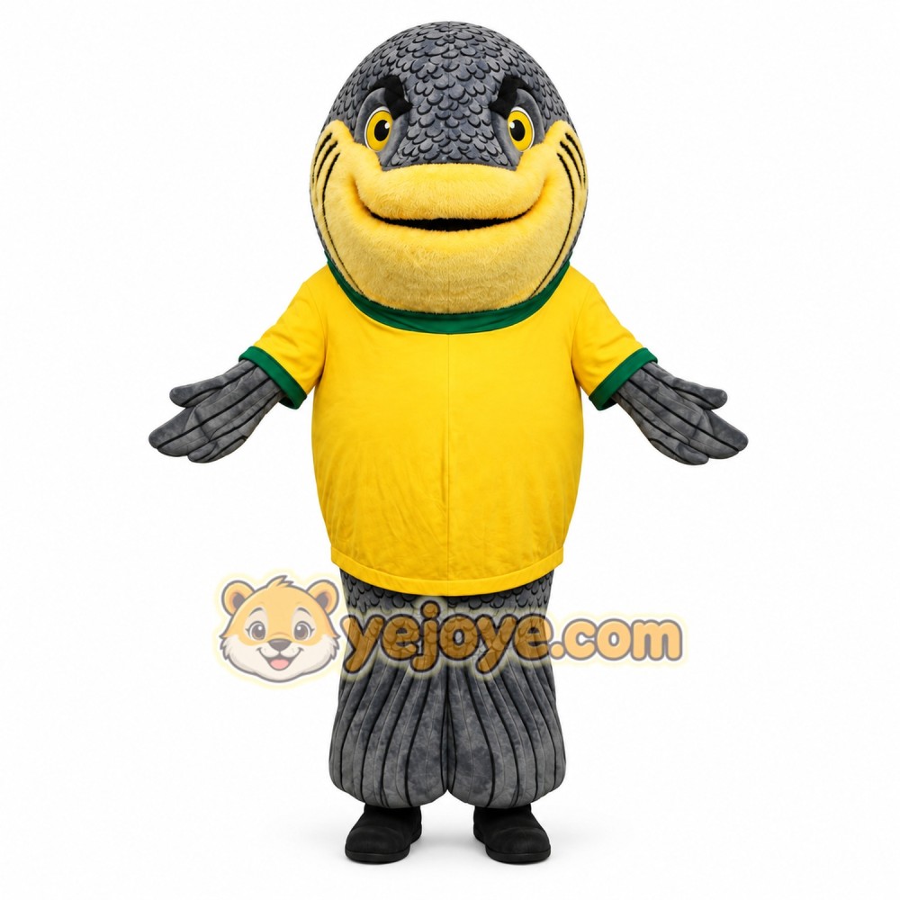 Yellow Fish Mascot Costume Yellow Fish Mascot Costume