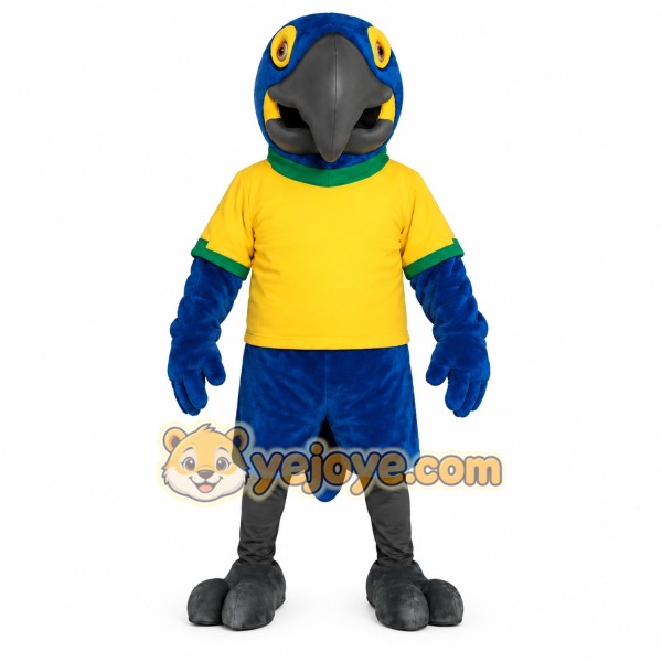 Blue Bird Yellow Shirt Mascot Costume Blue Bird Yellow Shirt Mascot Costume