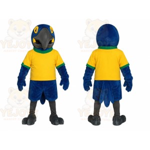Blue Bird Yellow Shirt Mascot Costume