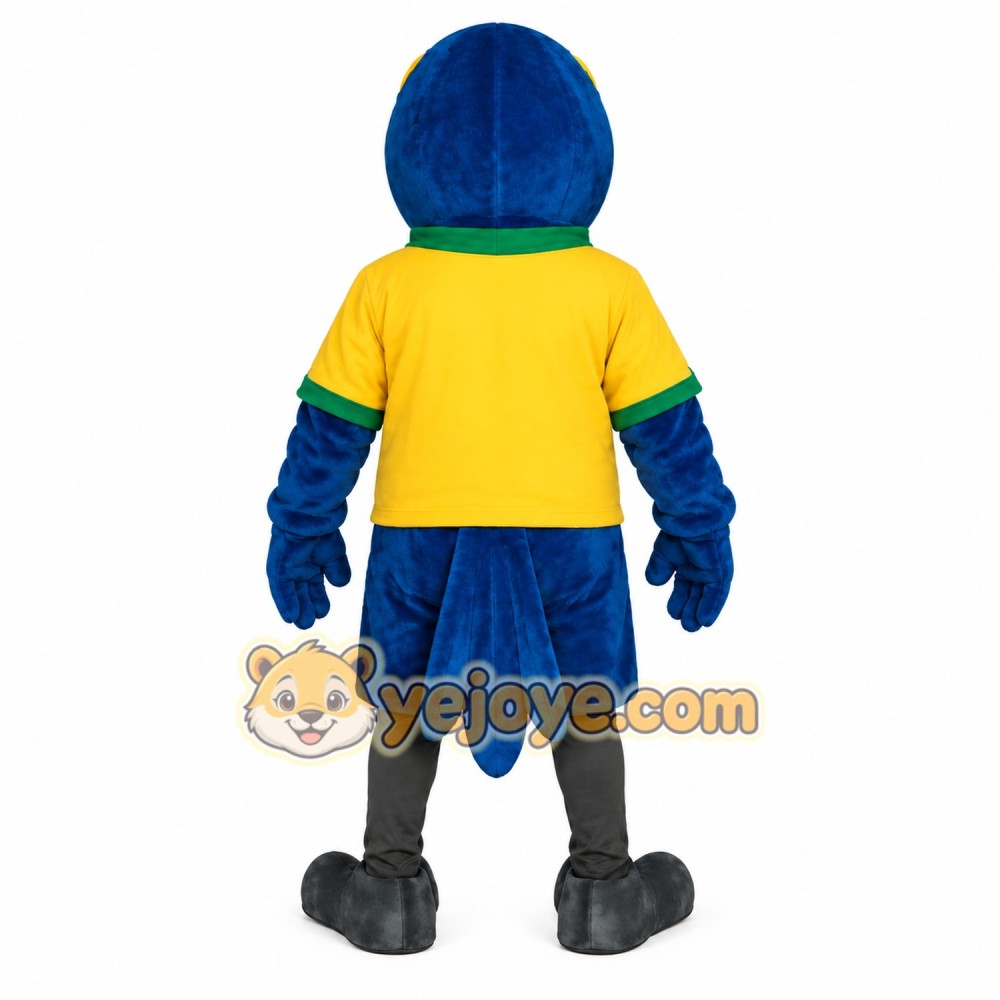 Blue Bird Yellow Shirt Mascot Costume Blue Bird Yellow Shirt Mascot Costume
