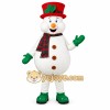 Snowman Green Hat Mascot Costume