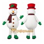 Snowman Green Hat Mascot Costume