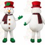 Snowman Green Hat Mascot Costume