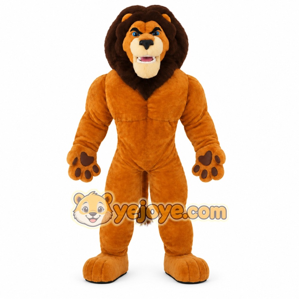 Brown Lion Mascot Costume
