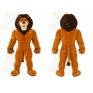 Brown Lion Mascot Costume