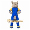 Gray Husky Blue Suit Mascot Costume Gray Husky Blue Suit Mascot Costume