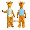 Giraffe Blue Shirt Mascot Costume Giraffe Blue Shirt Mascot Costume