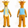 Giraffe Blue Shirt Mascot Costume