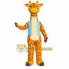 Giraffe Blue Shirt Mascot Costume Giraffe Blue Shirt Mascot Costume