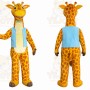 Giraffe Blue Shirt Mascot Costume