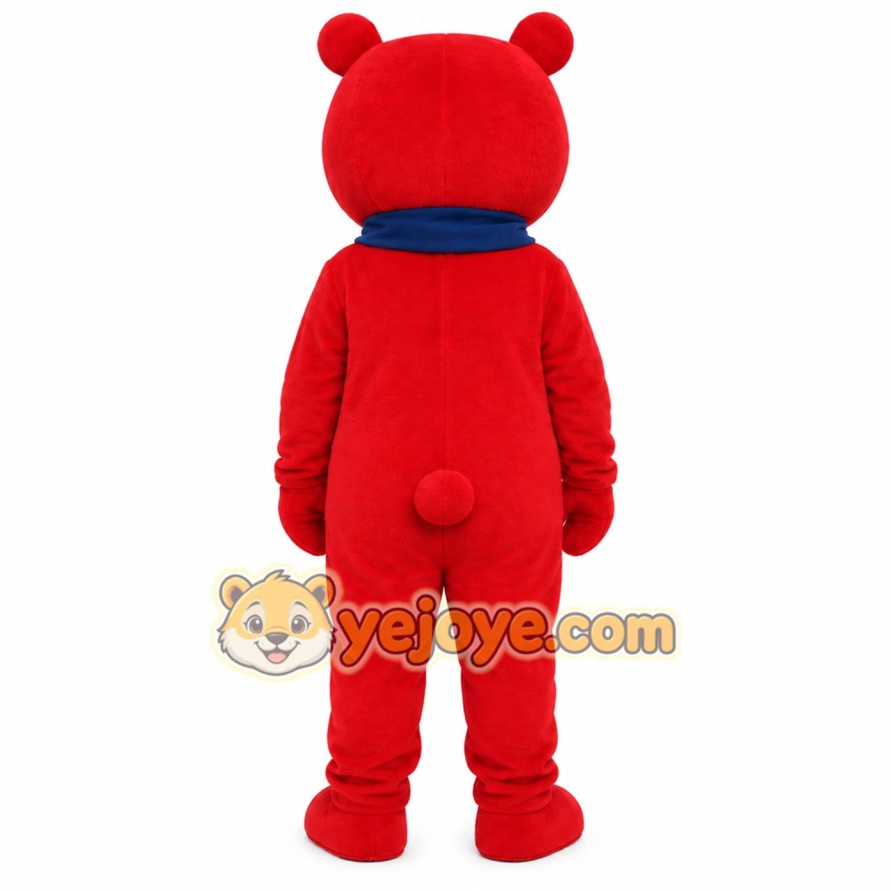 Red Bear Scarf Mascot Costume Red Bear Scarf Mascot Costume