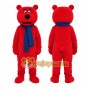Red Bear Scarf Mascot Costume