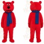 Red Bear Scarf Mascot Costume