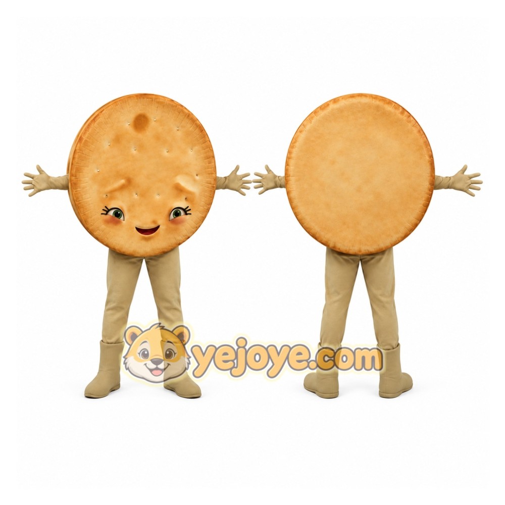 Round Cookie Mascot Costume Round Cookie Mascot Costume