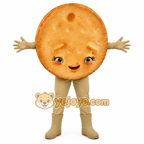 Round Cookie Mascot Costume Round Cookie Mascot Costume