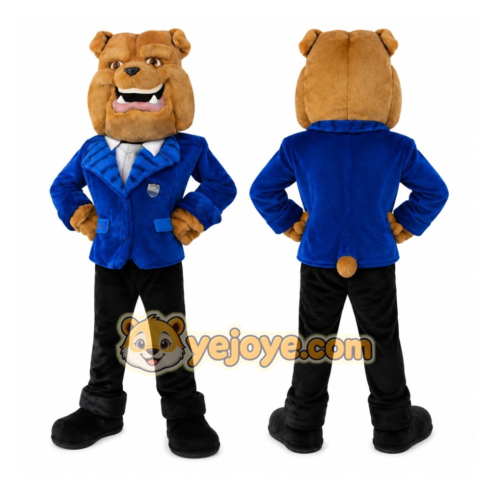 Blue Jacket Bulldog Mascot Costume