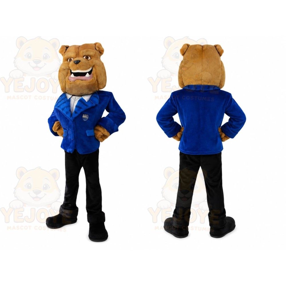 Blue Jacket Bulldog Mascot Costume