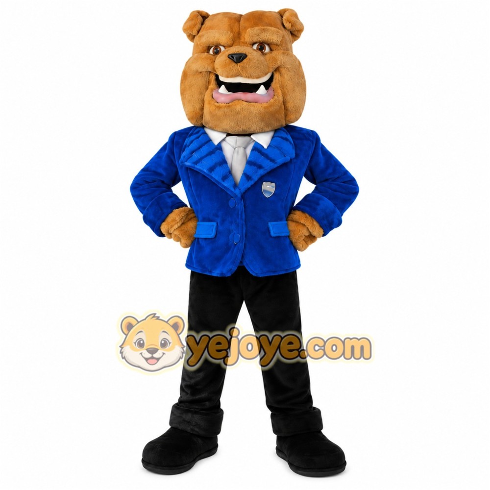 Blue Jacket Bulldog Mascot Costume