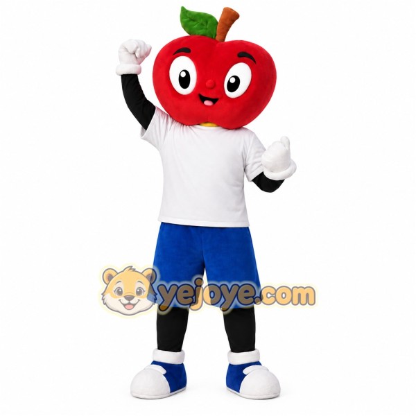 Apple Head Boy Mascot Costume