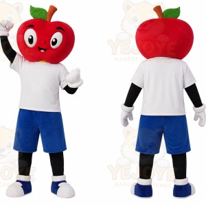 Apple Head Boy Mascot Costume