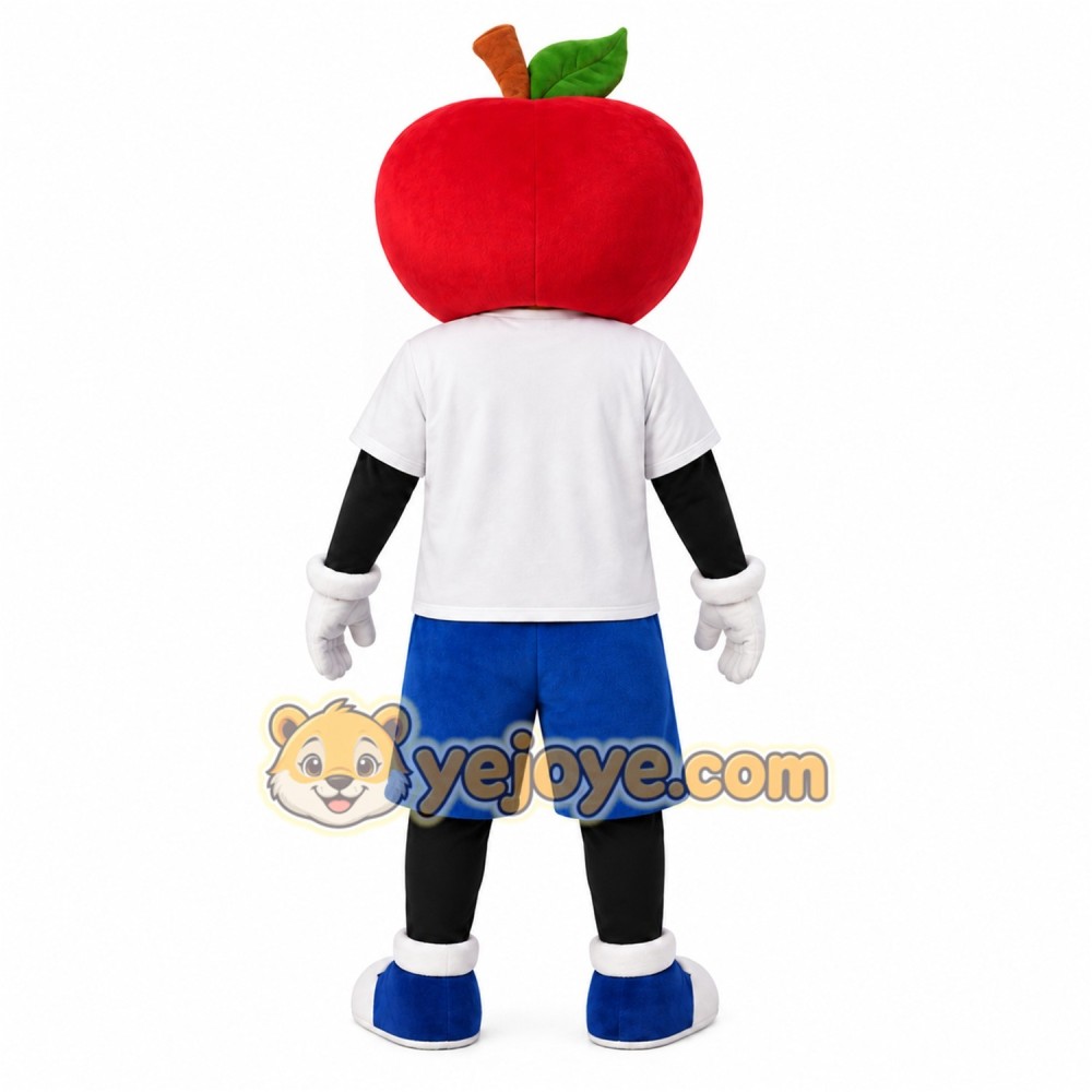 Apple Head Boy Mascot Costume Apple Head Boy Mascot Costume