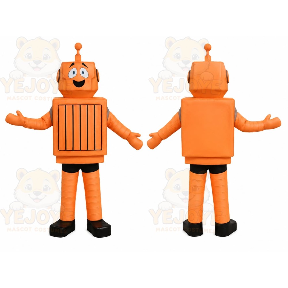 Orange Robot Mascot Costume