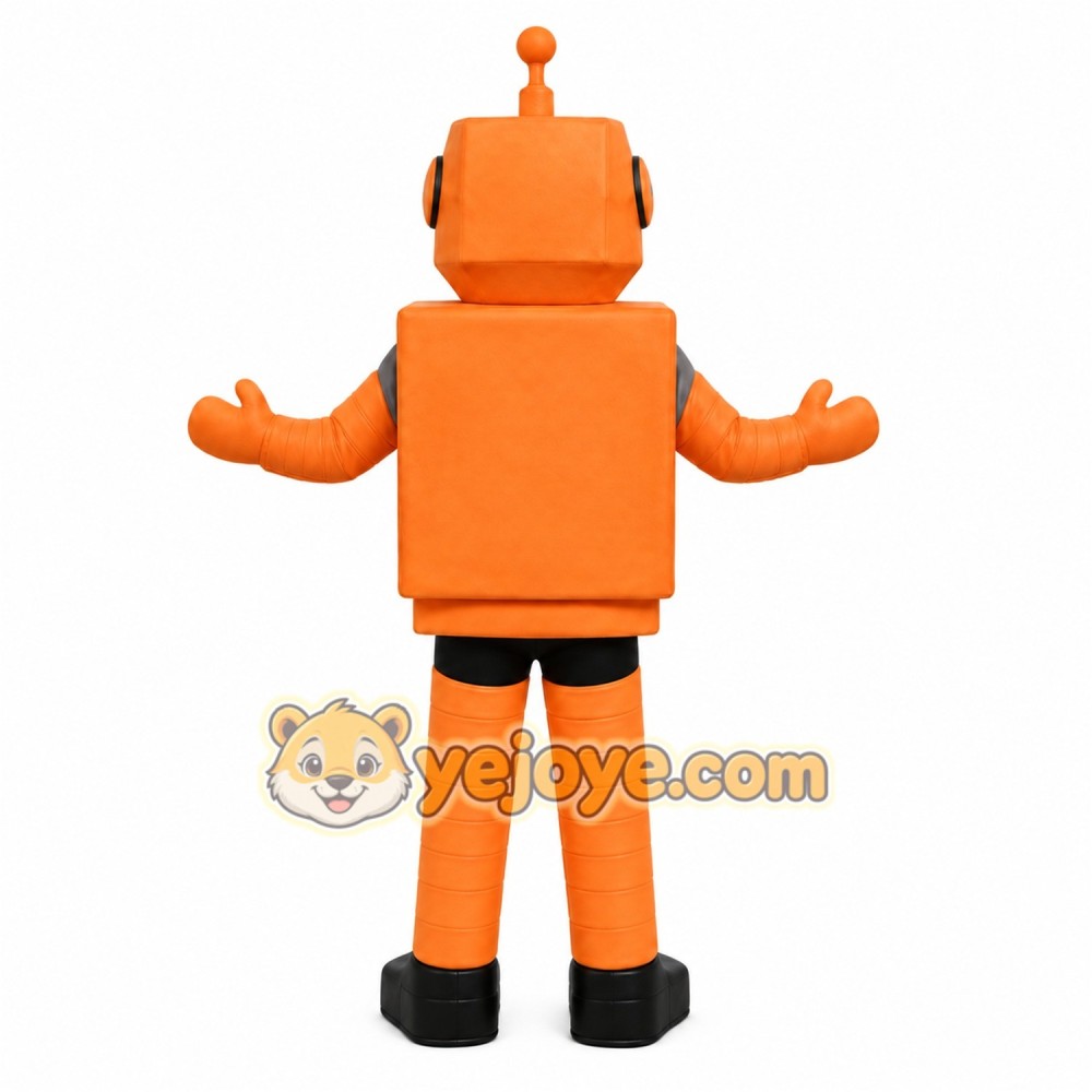 Orange Robot Mascot Costume