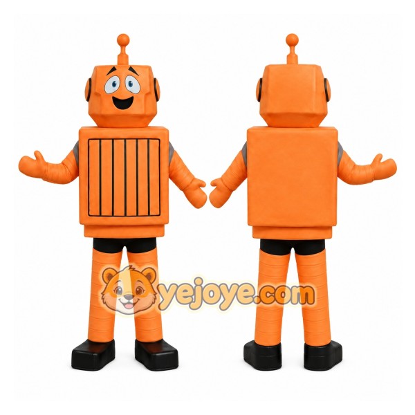 Orange Robot Mascot Costume