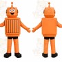Orange Robot Mascot Costume