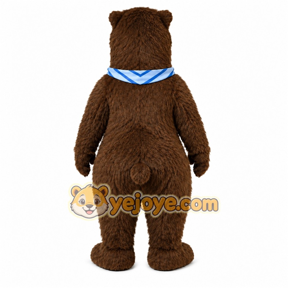 Brown Bear Scarf Mascot Costume Brown Bear Scarf Mascot Costume
