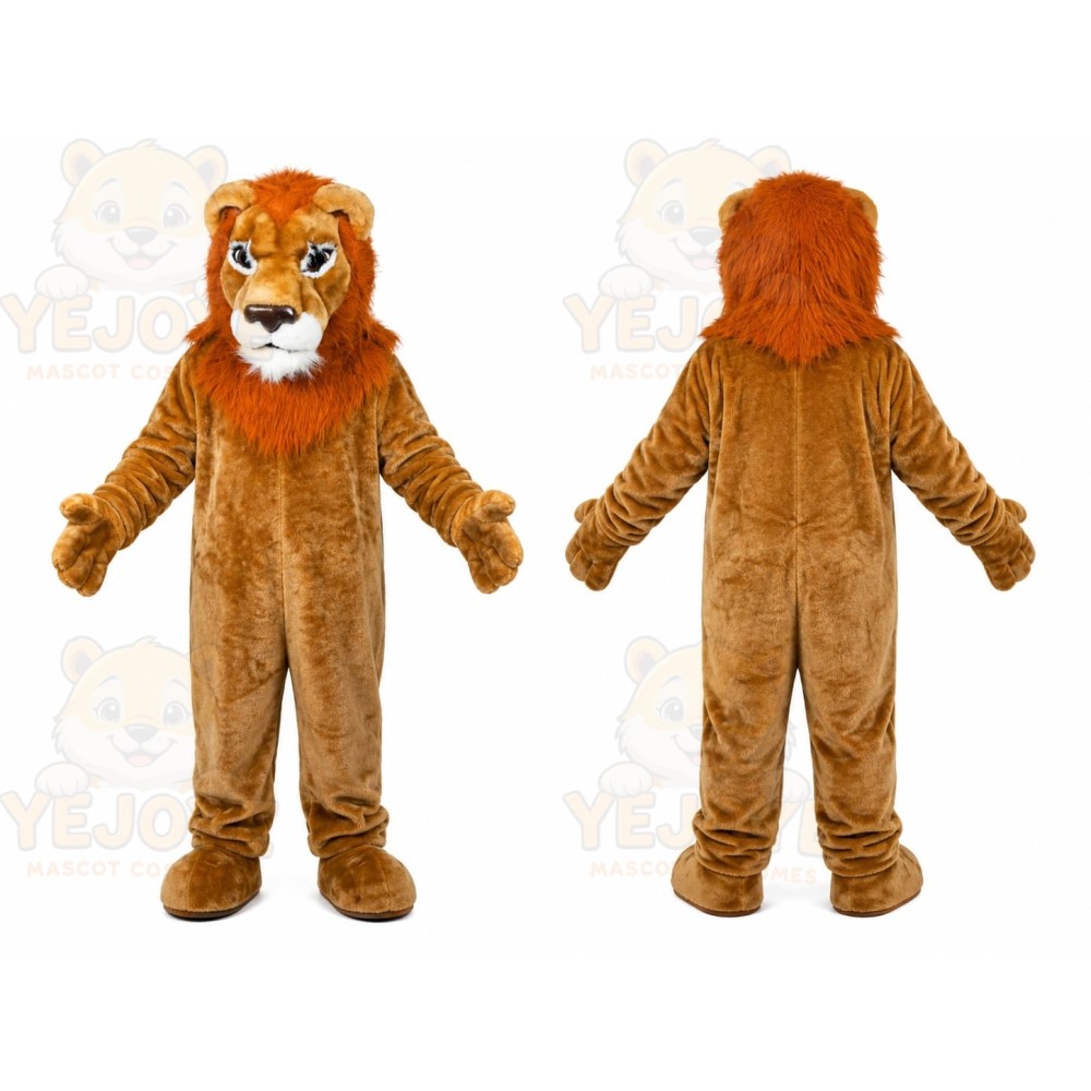 Orange Lion Mascot Costume