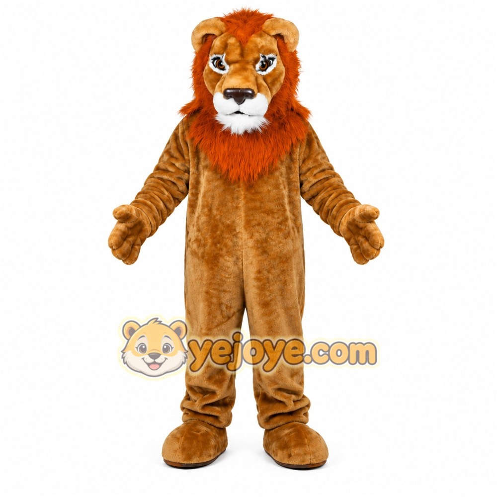 Orange Lion Mascot Costume