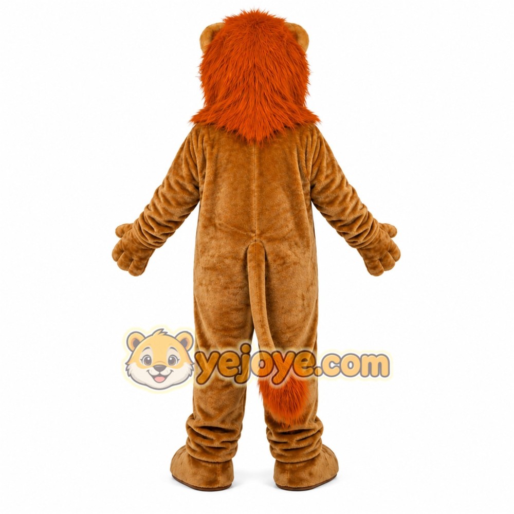 Orange Lion Mascot Costume