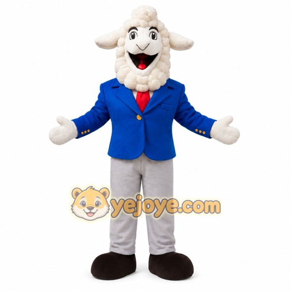 White Goat Mascot Costume White Goat Mascot Costume
