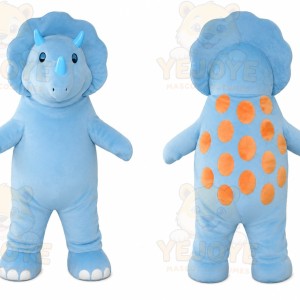 Blue Dinosaur Mascot Costume