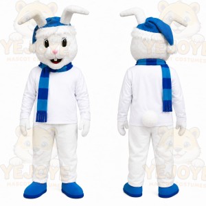 White Rabbit Scarf Mascot Costume