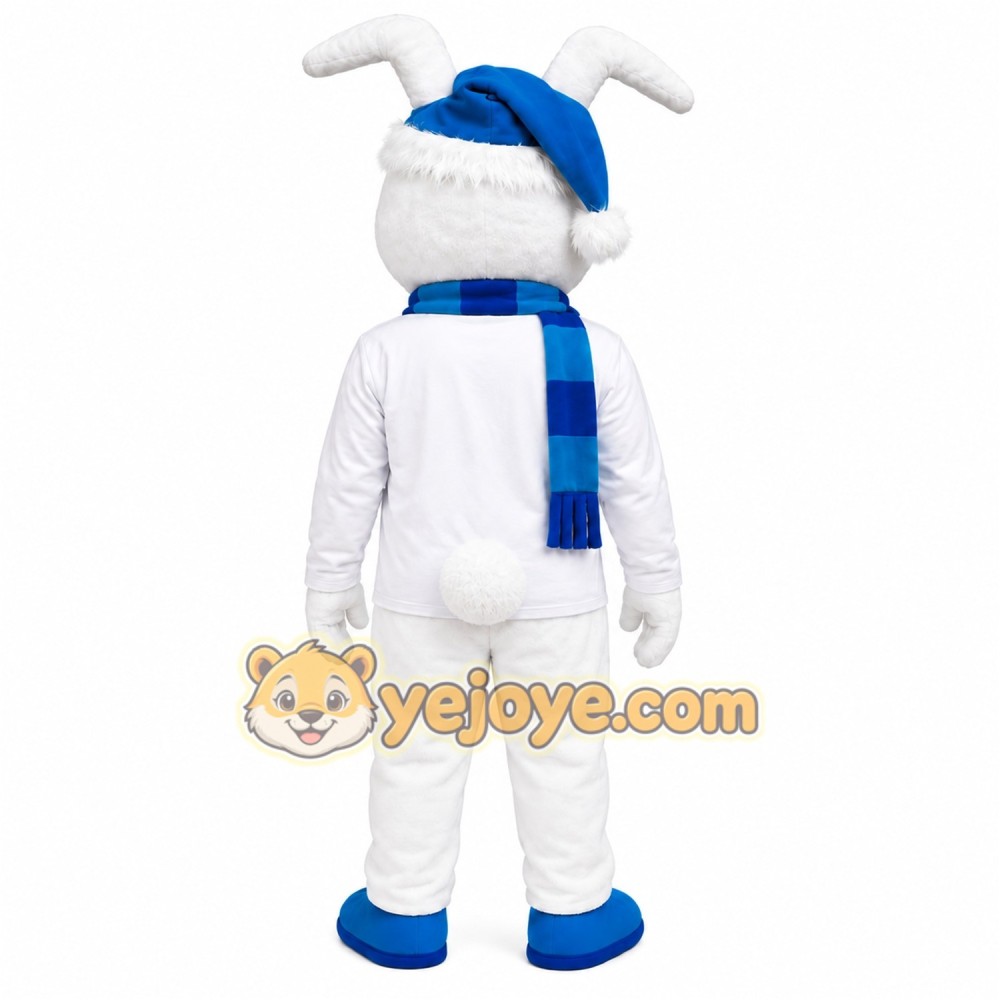White Rabbit Scarf Mascot Costume