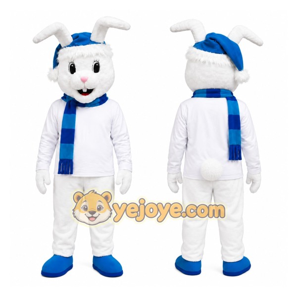 White Rabbit Scarf Mascot Costume