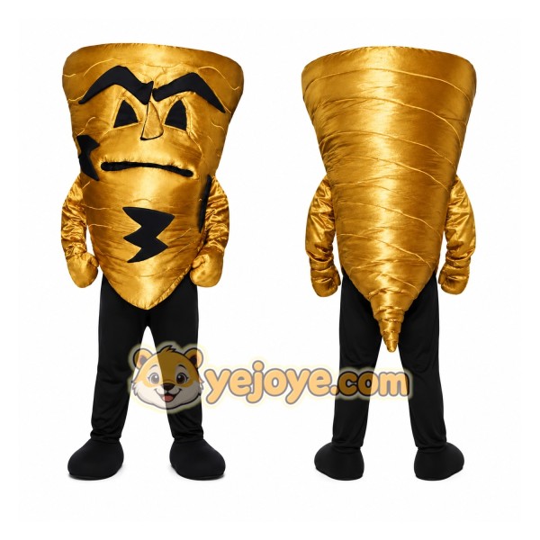 Gold Tornado Mascot Costume