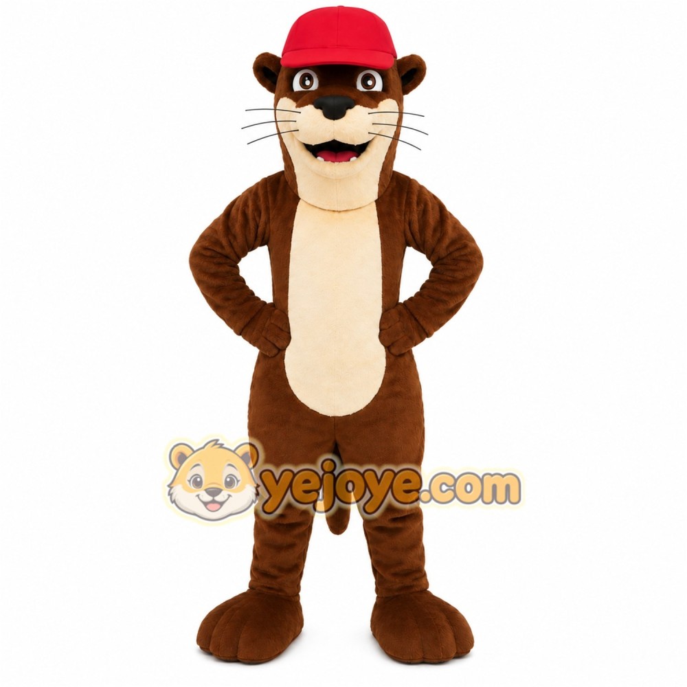 Brown Otter Mascot Costume Brown Otter Mascot Costume