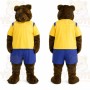 Brown Bear Yellow Shirt Mascot Costume