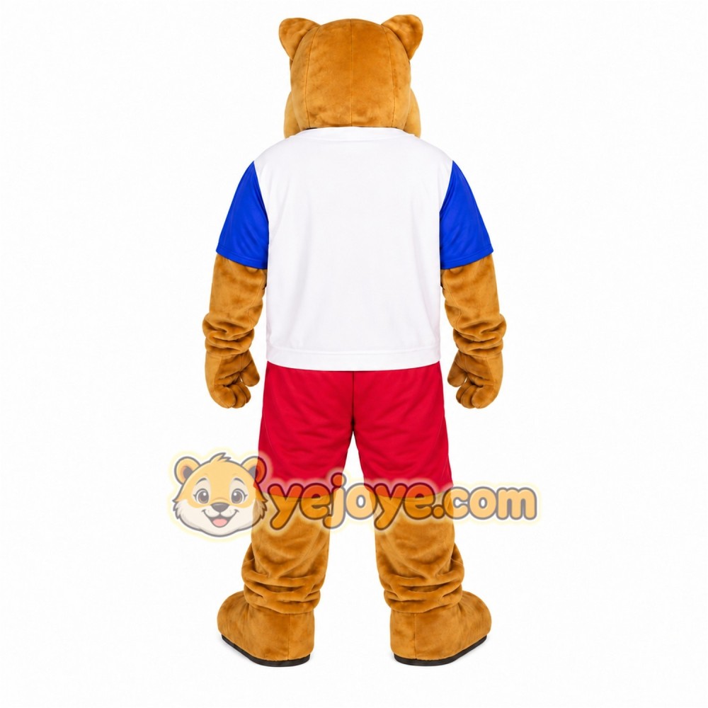 White Shirt Bulldog Mascot Costume White Shirt Bulldog Mascot Costume