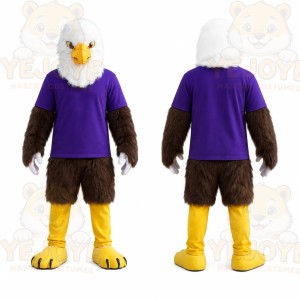 Bald Eagle Purple Shirt Mascot Costume