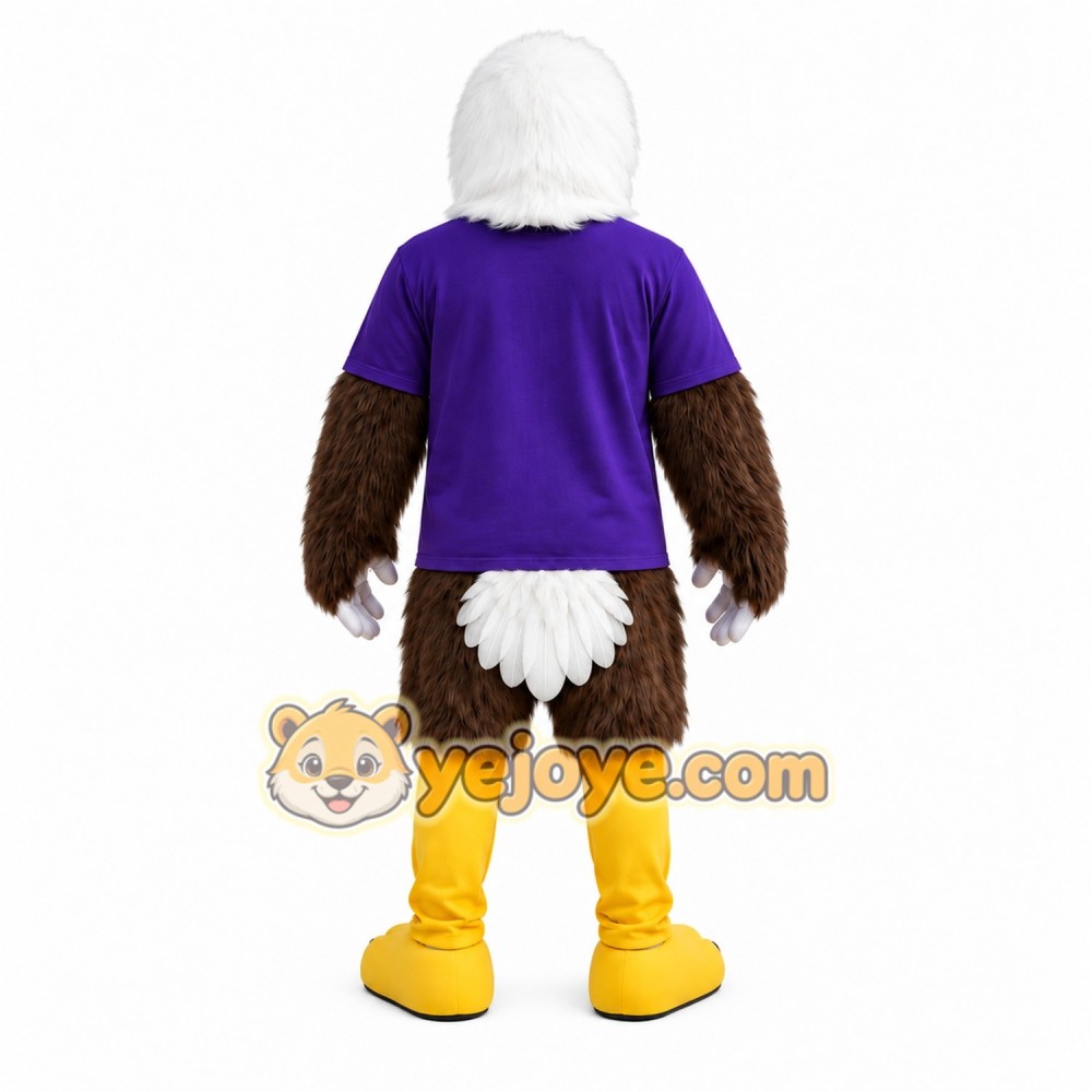 Bald Eagle Purple Shirt Mascot Costume Bald Eagle Purple Shirt Mascot Costume