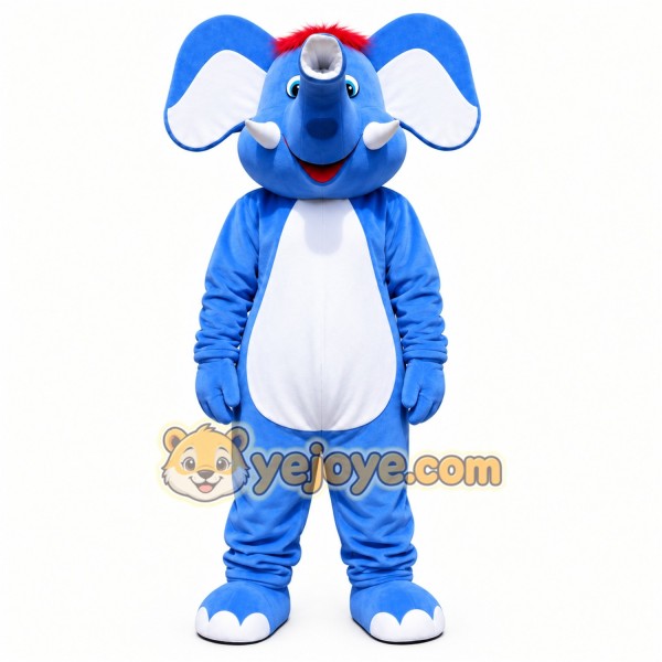 Blue Elephant Mascot Costume