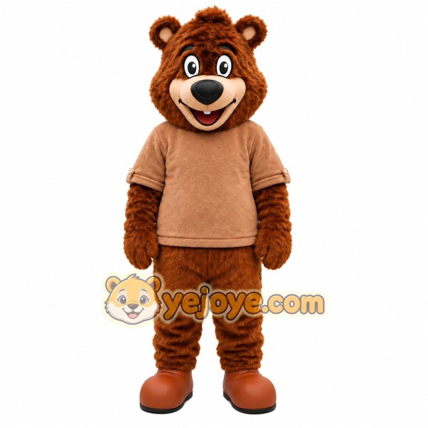 Brown Bear Hoodie Mascot Costume