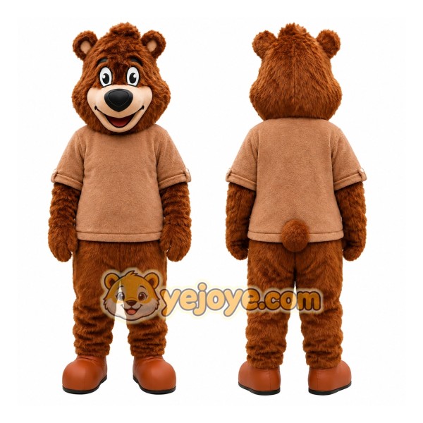 Brown Bear Hoodie Mascot Costume